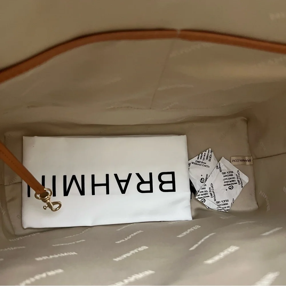 Brahmin Large Duxbury Satchel Scallop Bondi Pastel Seashell Embossed Leather